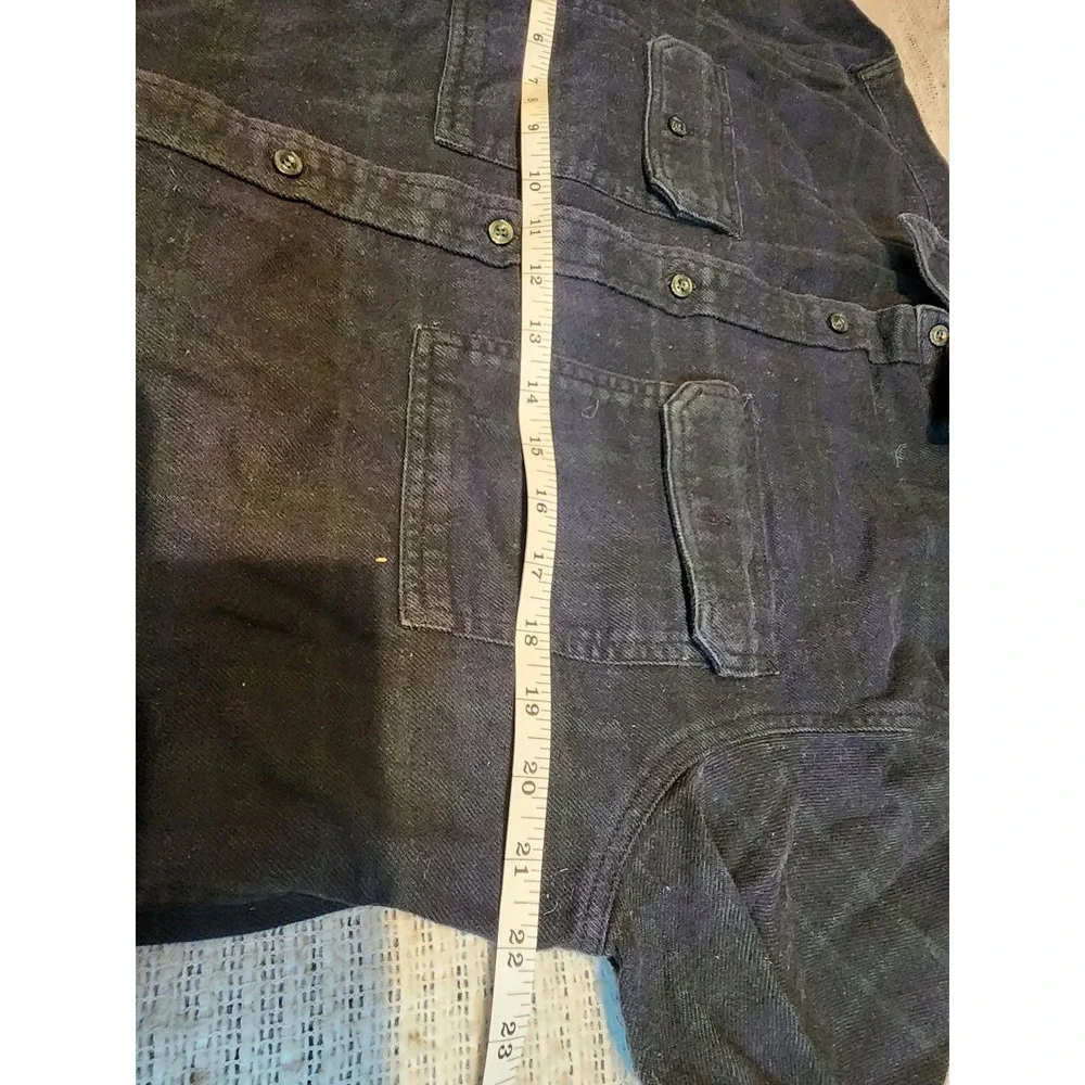 The North Face Mens Plaid Flannel Button Down Shirt‎ Navy Green NF0A7T56 Large